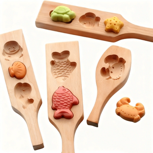 传统手工卡通面食绿豆糕点心馒头南瓜饼冰皮月饼模具实木质卡子
