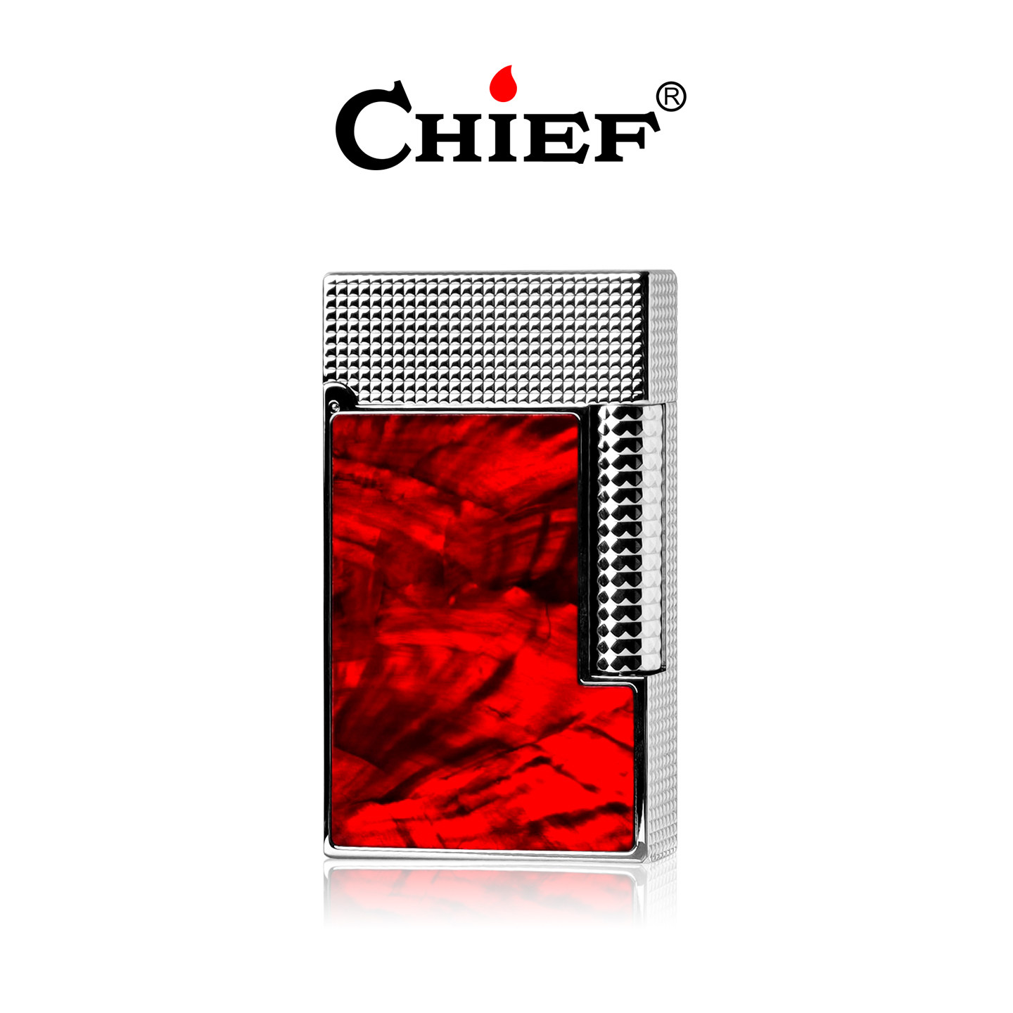 血贝-Chief首领天然彩贝黄铜朗声充气打火机高颜值送礼高档