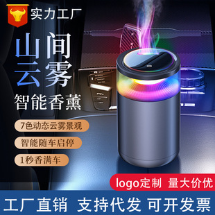 TK热卖AI车载香薰云雾观景车内香水Car perfume diffuser香氛
