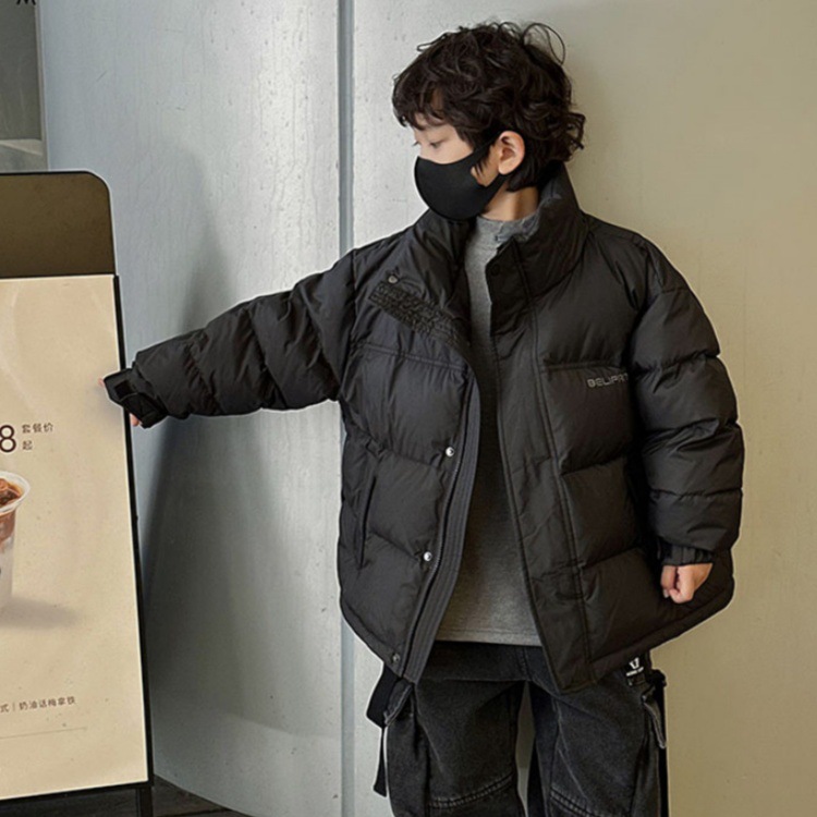 外贸2025秋冬季童装男童冬装羽绒棉服新款中大童洋气加厚棉衣面包