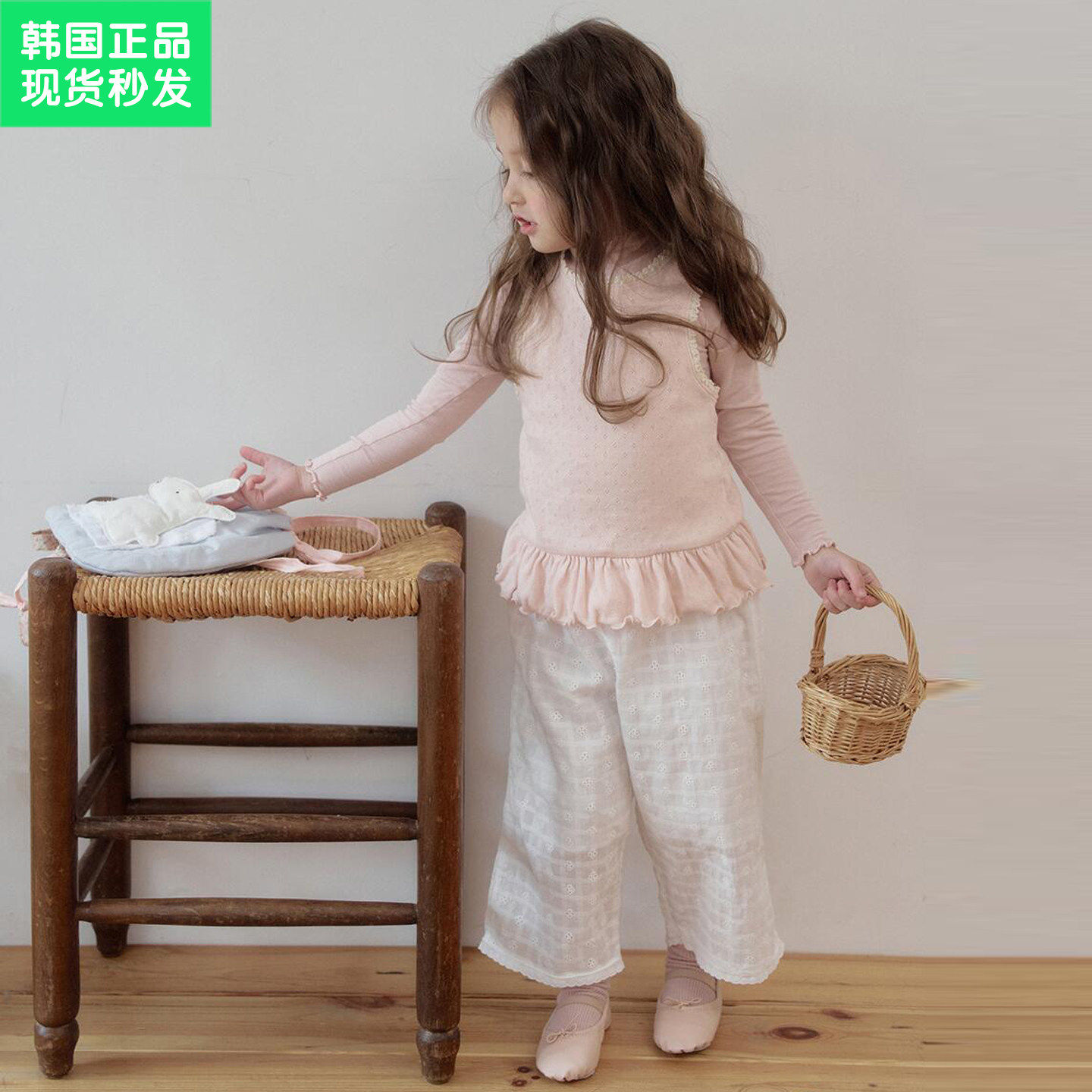 锦小和 amber韩国童装女童外穿洋气马甲2026春儿童粉色薄无袖背心