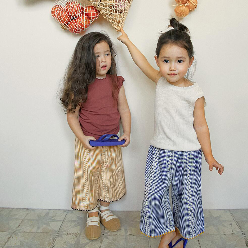 锦小和和 amber韩国童装女童洋气裤子2025新款儿童夏天休闲防蚊裤