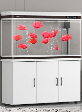 闽江宝来中型长方形水族箱客厅家用现代大型上过滤生态玻璃金鱼缸