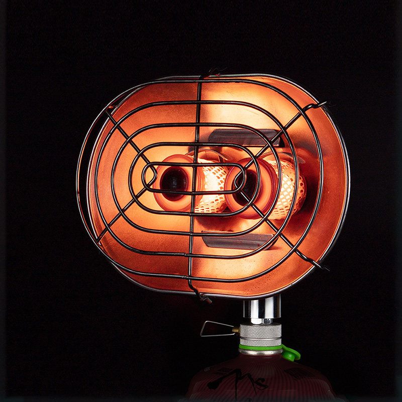 兄弟brs-h22猫头鹰双头取暖炉冬季户外野营冬钓冰钓丁烷取暖神器