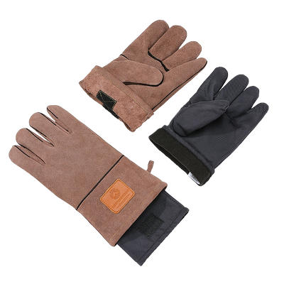 柯曼户外焚火手套隔热防烫加厚