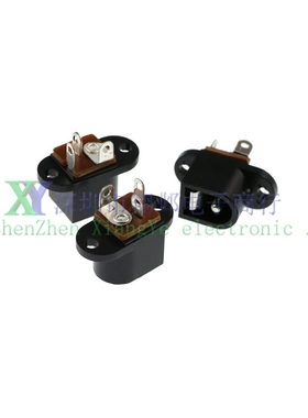 10个 180度插件DC电源座 DC016 5.5*2.1MM 带耳充电口 DC-016立式