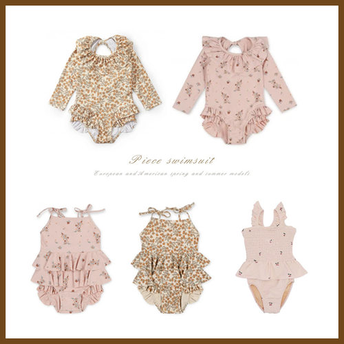 2024女童游泳衣婴幼儿连体长袖