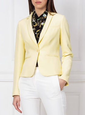 S-M穿 LIU JO 浅黄色洋装外套 538