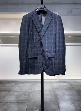 M-L穿 RO0BERTO CA0VALLI 男款格纹西服套装 1420