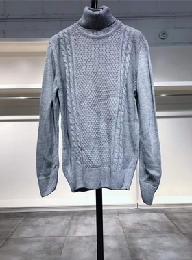 M-L穿 GIANFRANCO CENCI 男款灰色羊毛衫 570