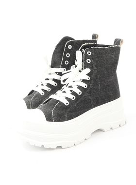 39码 UN0LACE 帅气织物高帮休闲鞋 588