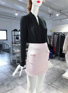 XS-S穿 SELF-PORTRAIT 欧美风粉色包臀裙女装半身裙 620