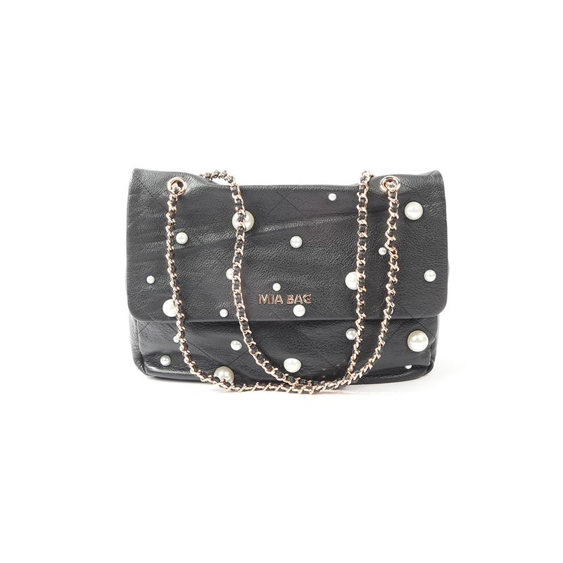 MI0A BA0G 珍珠点缀牛皮时装包 660