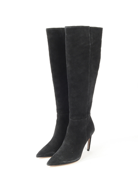 6码 SA0M ED0ELMAN 时尚黑色麂皮高靴 710