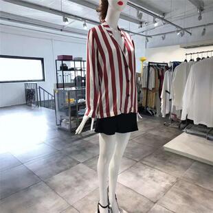 L穿 外套 ICHI 红色竖纹洋装 620 时尚