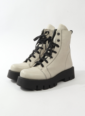 39码 PA0TRIZIA BO0NFANTI 浅灰色牛皮时装靴 766