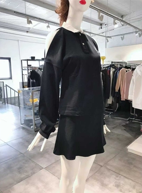 S-M穿 LOURDES NEW YORK 时尚露肩洋装针织衫 588