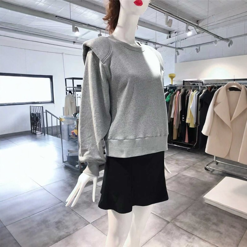 S-L穿 WE0ILI ZH0ENG 灰色细棉洋装卫衣 530