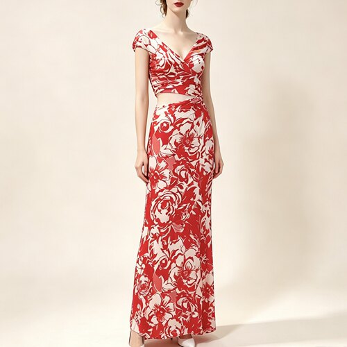 XS-S穿 ROBERTO CAVALLI 浪漫欧式印花连衣裙 1880