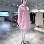 大衣 1510 MO0SCHINO 光泽粉色洋装 M穿 BO0UTIQUE