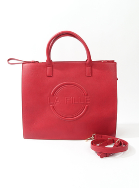 LA FI0LLE DE0S FL0EURS 深红色LOGO时装包 455