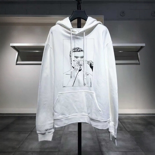 L-XL穿 424 FOURTWOFOUR 男款图案加绒卫衣 420