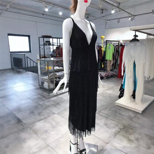 S-M穿 TOPSHOP 流苏钉珠洋装连衣裙 620