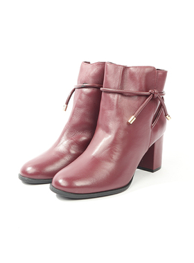 37码 AR0EZZO 棕红色牛皮短靴 710