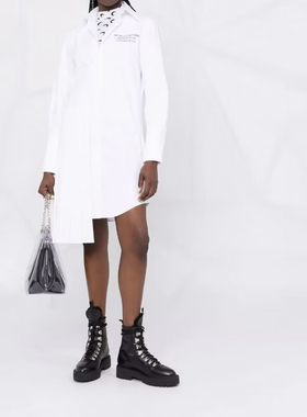 S-M穿 OFF-WHITE 时尚LOGO衬衣连衣裙 1355