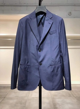 XS-S穿 EM ARM 男款深蓝色羊毛外套 930