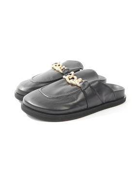 36码 EI0GHT 金链条牛皮时装凉拖 455