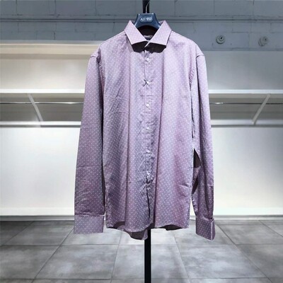 XL-2XL穿 DANIELE ALESSANDRINI 男款织纹洋装衬衣 470