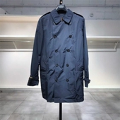 双排扣翻领风衣 899 男款 深蓝色酷风宽松型中长款 L穿 HISTORIC