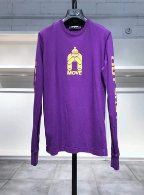 S-M穿 DS2 男款紫色印LOGO长袖T恤 699