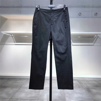 S-M穿 BARBA NAPOLI 黑色细棉休闲裤 470
