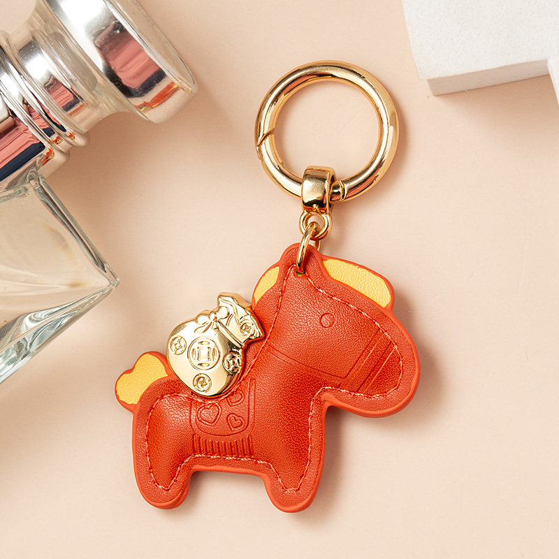 马上有钱可爱小马钥匙扣包包挂件男女皮革汽车钥匙链卡通书包挂饰,节庆用品/礼品,钥匙扣,淘宝优惠券,粉丝福利购,淘宝优惠卷