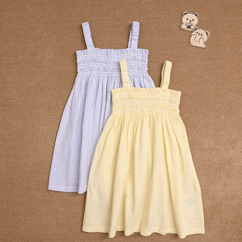 H家外贸欧美夏季女童甜美吊带裙纯棉女宝连衣裙可爱舒适公主裙