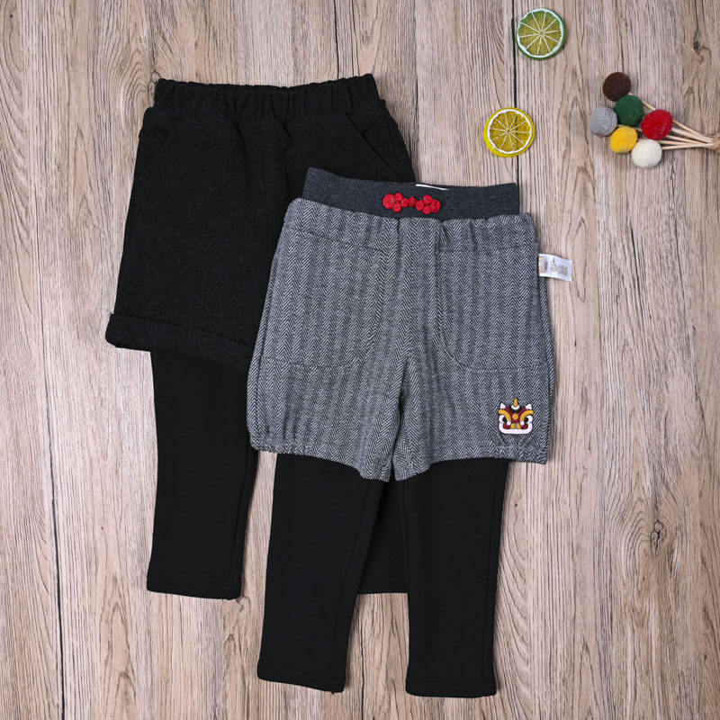 DW国内单 宝宝春秋冬款加绒打底裤 保暖中小童可爱假两件休闲裤子,童装/婴儿装/亲子装,裤子,淘宝优惠券,粉丝福利购,淘宝优惠卷