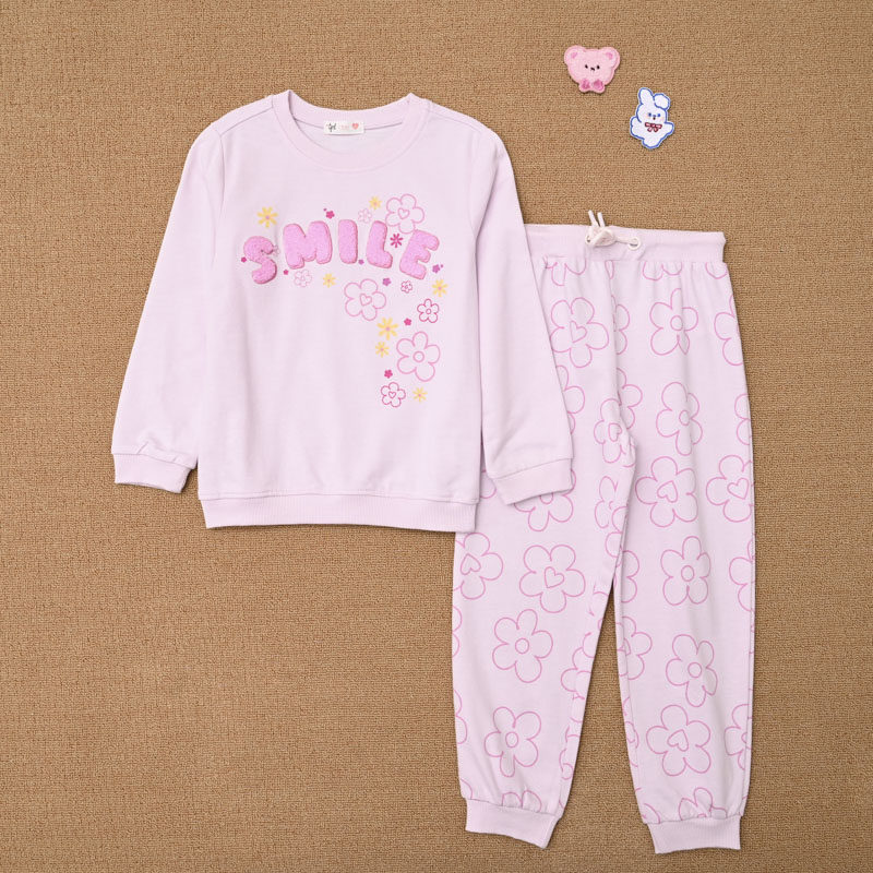 外贸欧美女宝春秋毛线圈长袖套头衫卫衣运动休闲裤长裤子两件套装