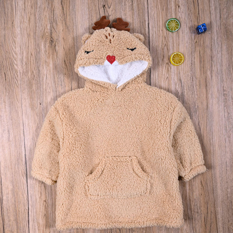 外贸欧美宝宝春秋羊羔绒懒人服儿童可爱连帽毛绒衫保暖家居套头衫,童装/婴儿装/亲子装,普通外套,淘宝优惠券,粉丝福利购,淘宝优惠卷