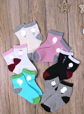 FL新款外贸欧美 春秋纯棉中筒袜儿童百搭袜子 宝宝休闲可爱 3-8岁