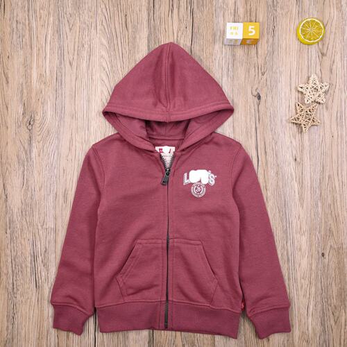 LW外贸欧美 女宝春秋毛线圈连帽长袖卫衣 女童休闲外套开衫拉链衫