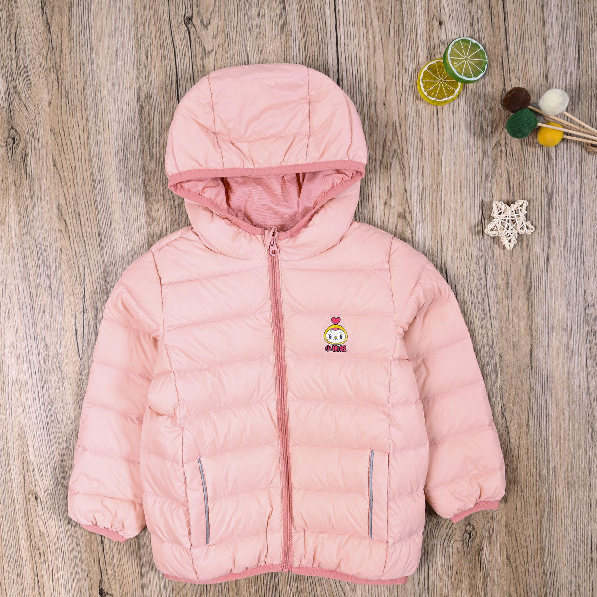 国内单 女童春秋冬款可爱连帽轻薄羽绒服 女宝童装保暖羽绒外套,童装/婴儿装/亲子装,羽绒服,淘宝优惠券,粉丝福利购,淘宝优惠卷