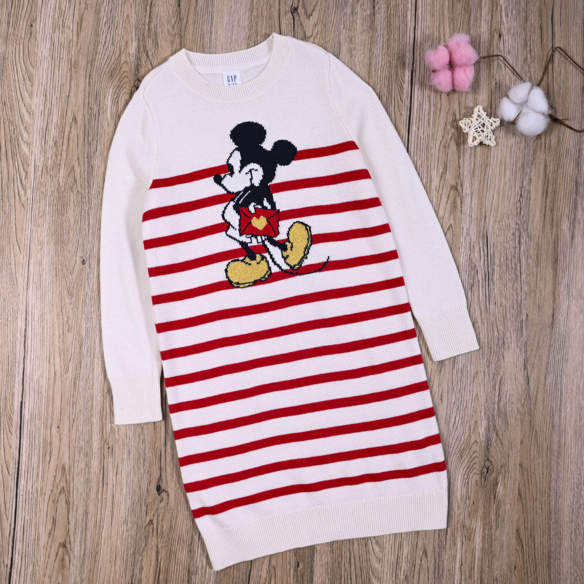 GA外贸欧美 女童春秋针织衫 女宝中长款裙式套头衫毛衣长袖毛线衣