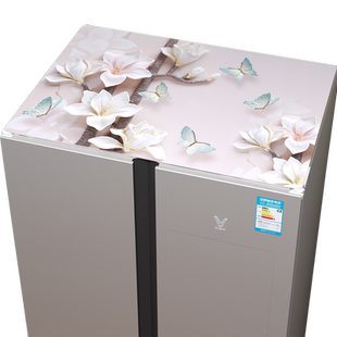 [免洗盖布]新中式冰箱防尘罩盖布pvc盖巾双单开门垫子防尘布家用