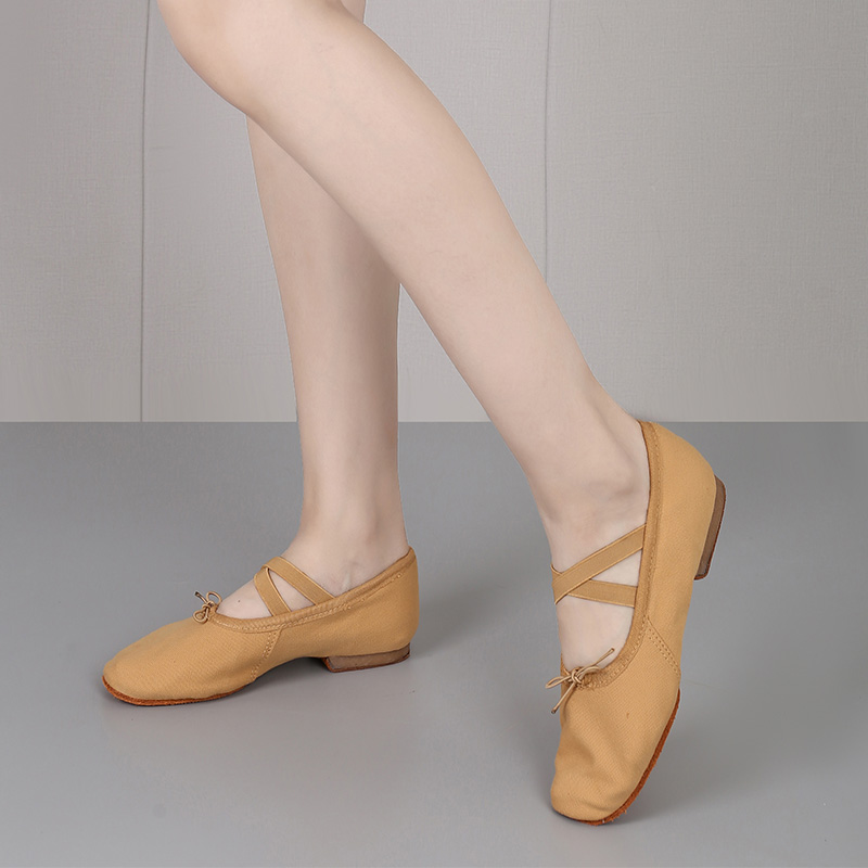 教师鞋练功鞋平底帆布古典舞