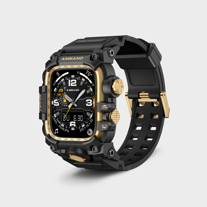适用iWatch9表带AppleWatchUltra2苹果手表带改装小泥王保护壳S10代iWatch Ultra一体保护壳套SE男iWatch潮牌