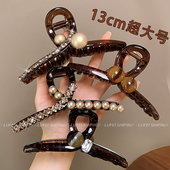 高级感抓夹女2025新款 发夹女后脑勺大号复古秋冬鲨鱼夹子气质头饰