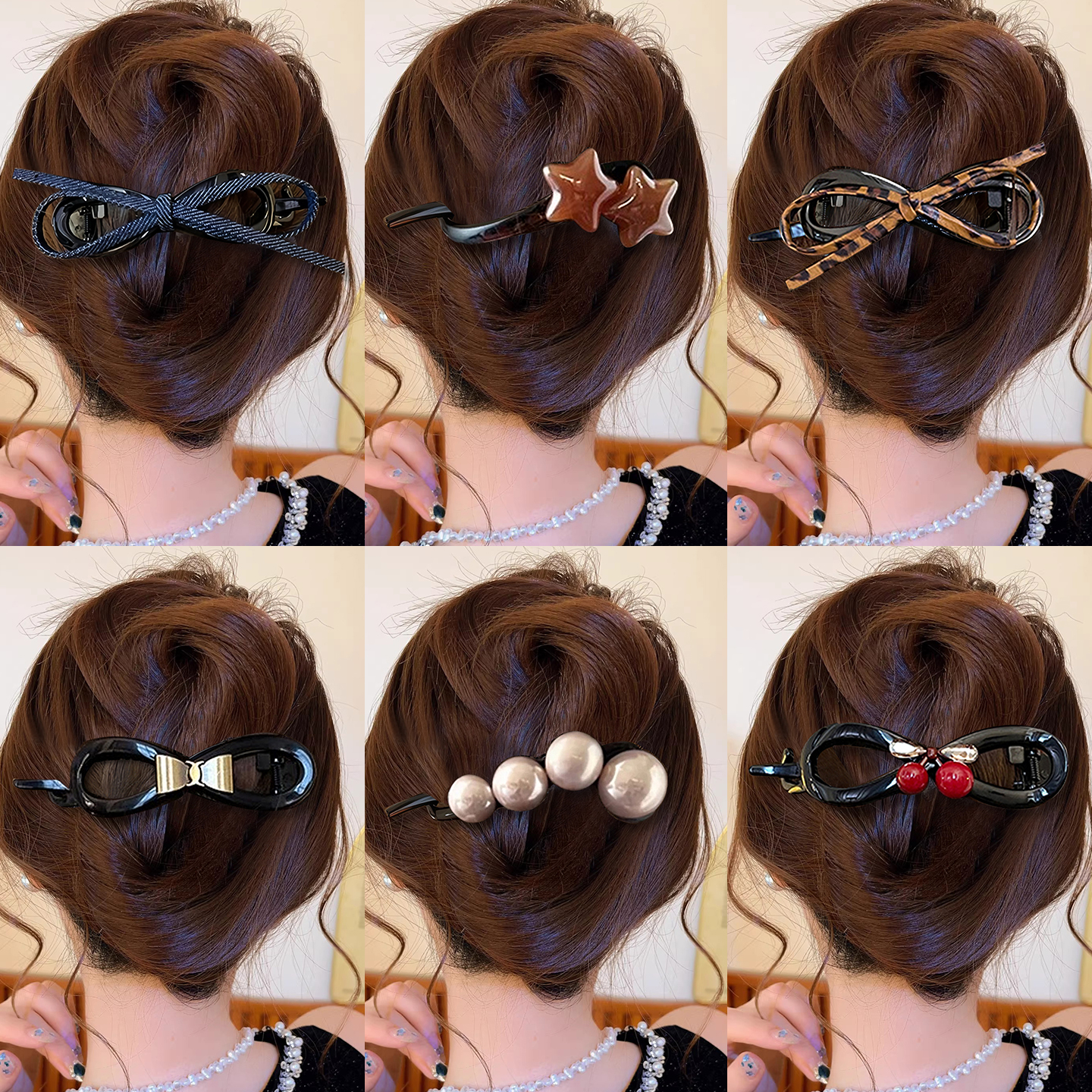 高级感珠珠发夹女2025新款