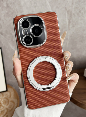 适用荣耀power手机壳dvd一an80高级感素皮dvdan00金属镜头honorpower保护壳p0wer电镀皮革powre旋转支架powar